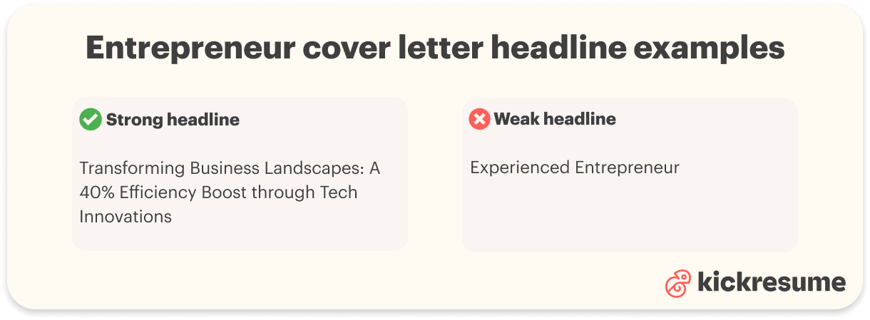 entrepreneur headline examples