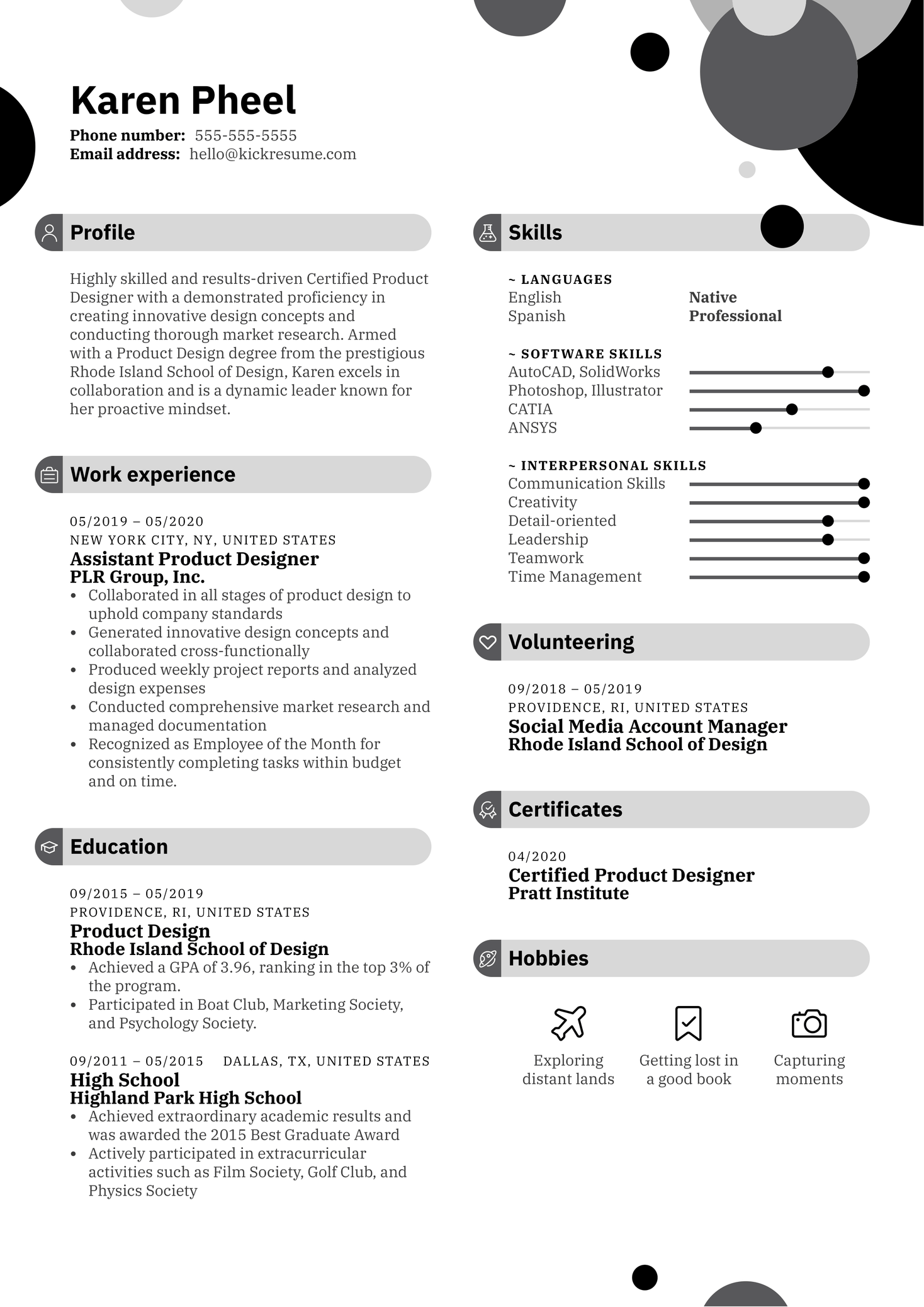 Creative Resume Example