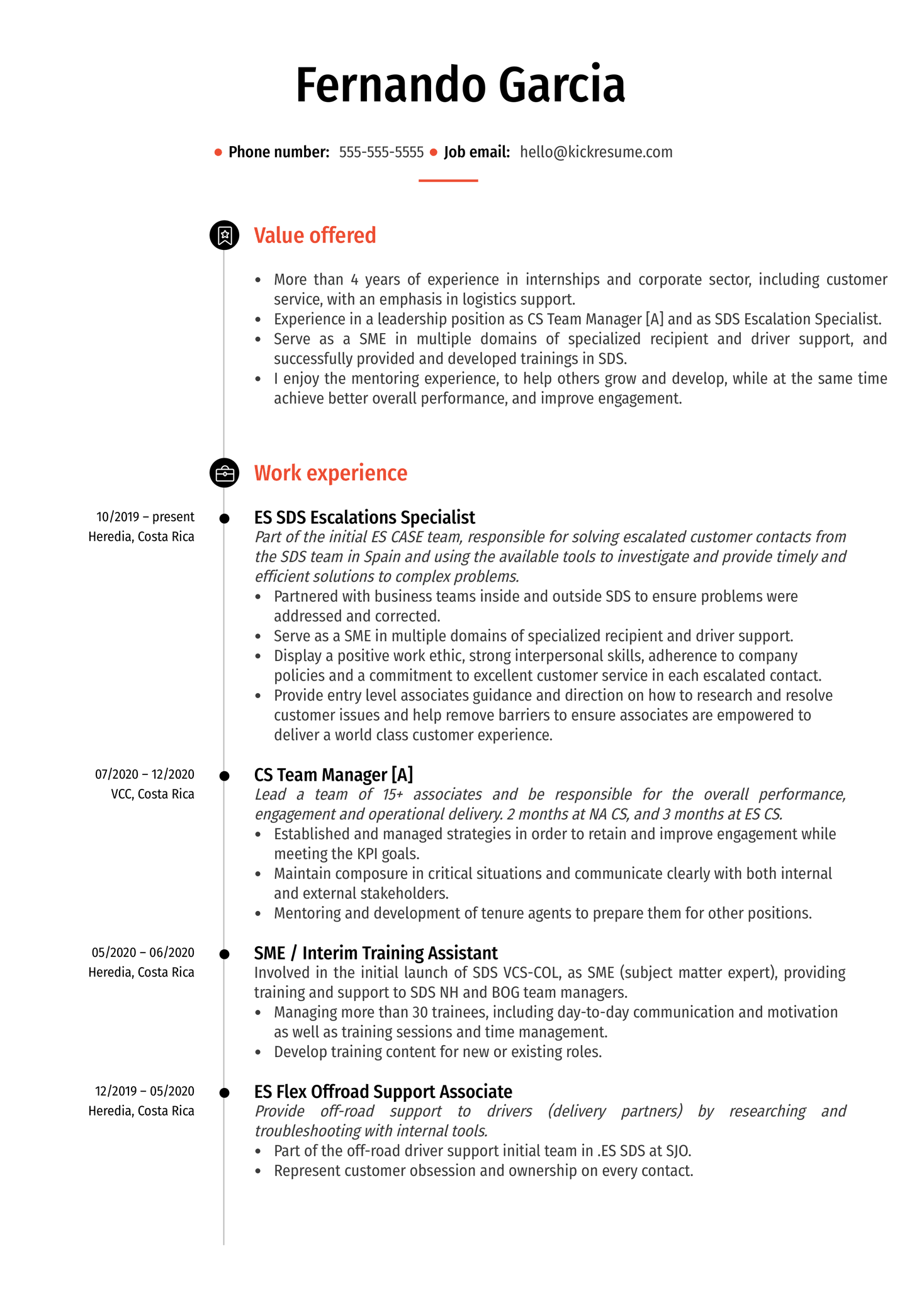 SDS Training Specialist at Amazon Resume Sample