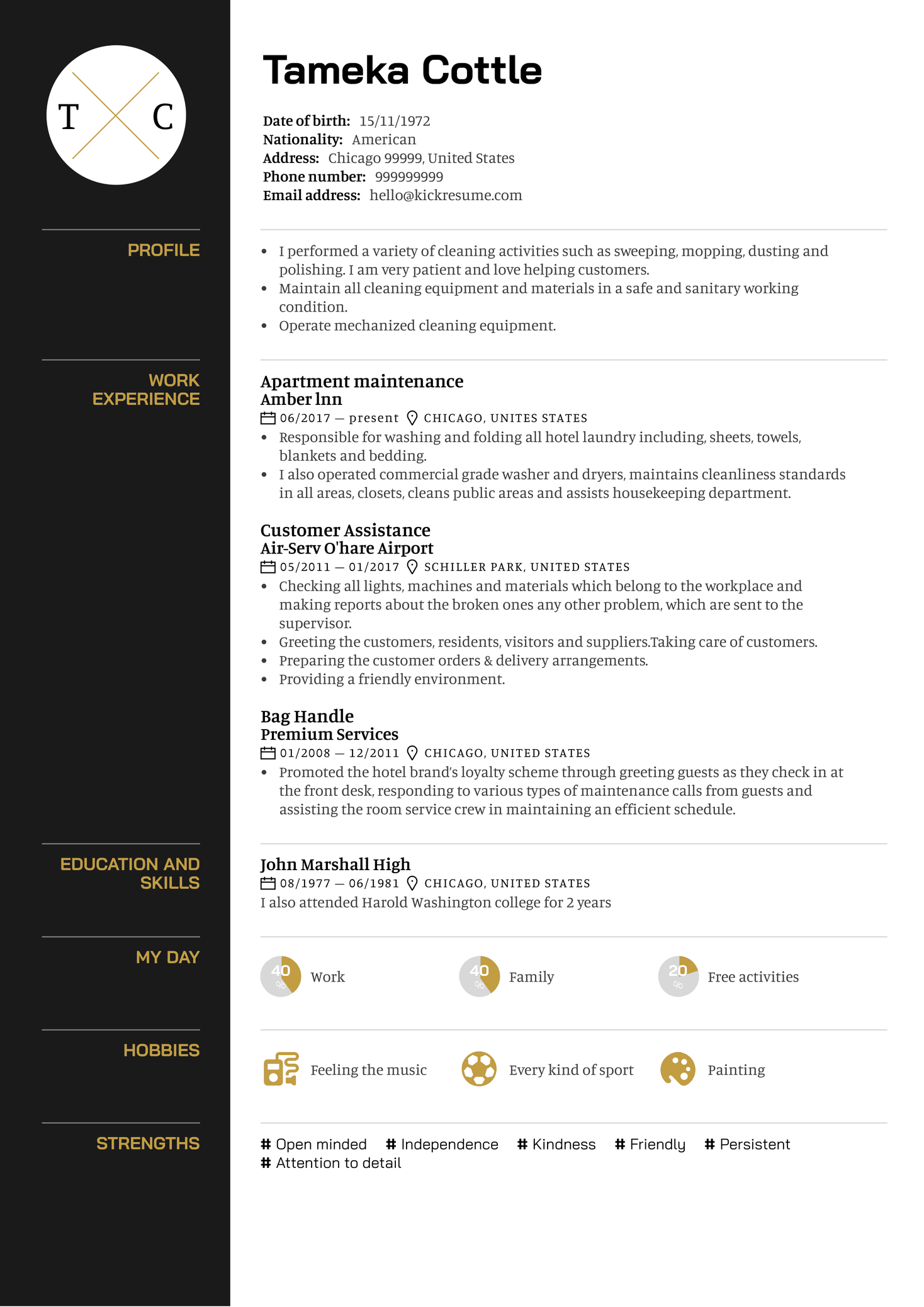 Apartment Maintenance Resume Sample