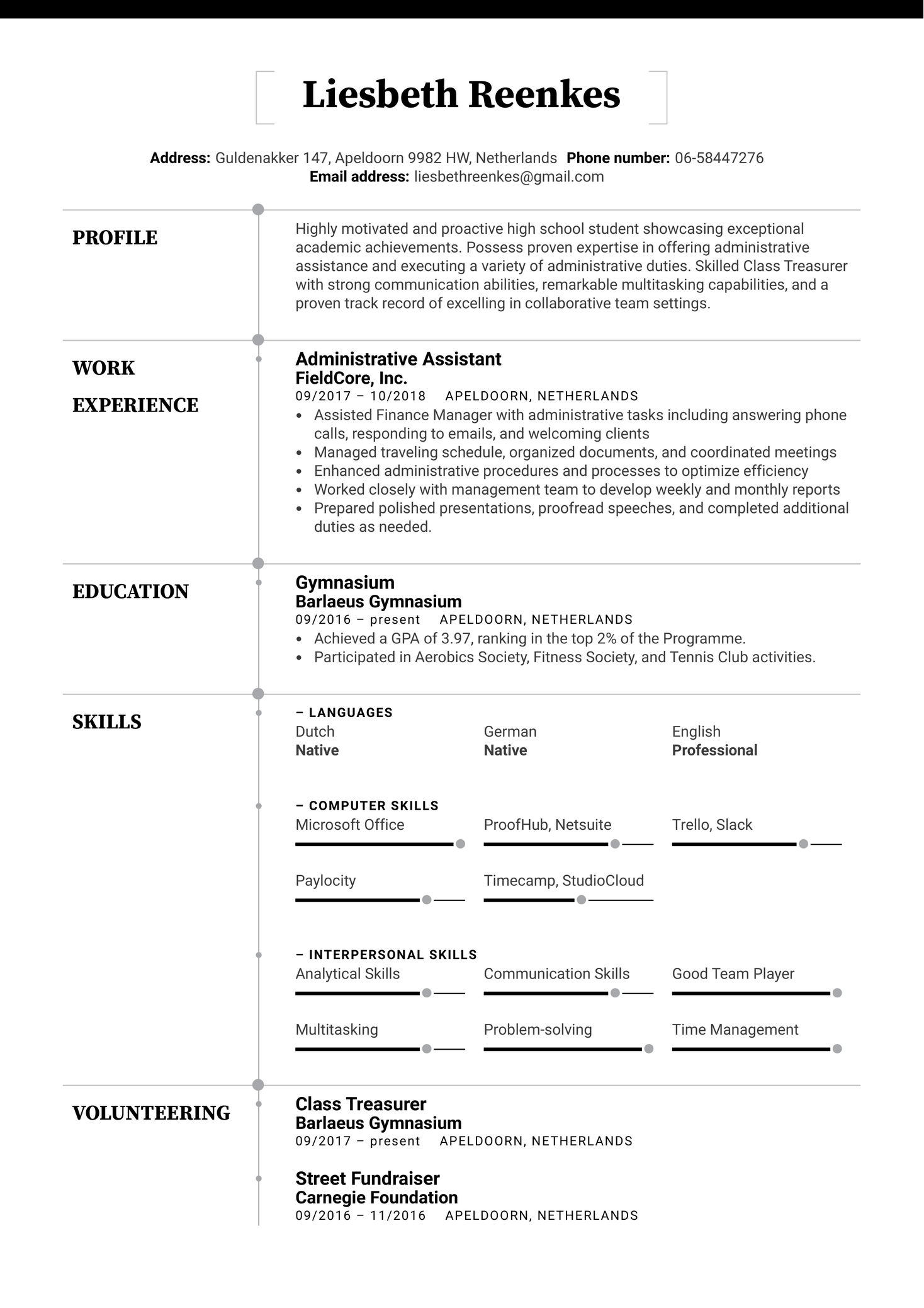 High School Resume Template