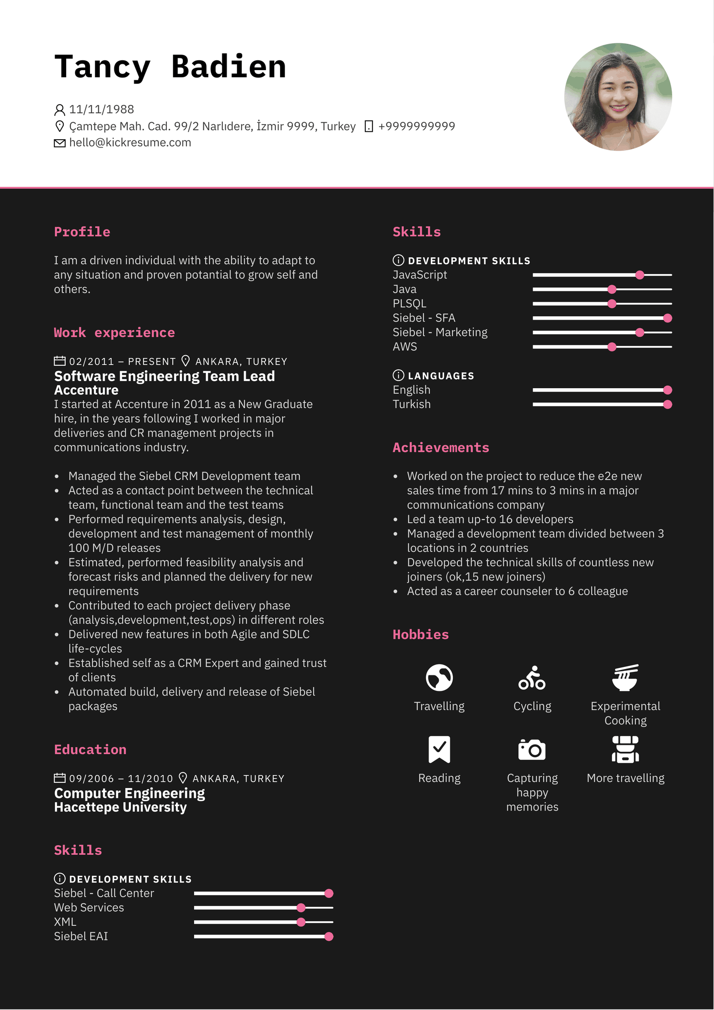 Accenture Software Engineering Team Lead Resume