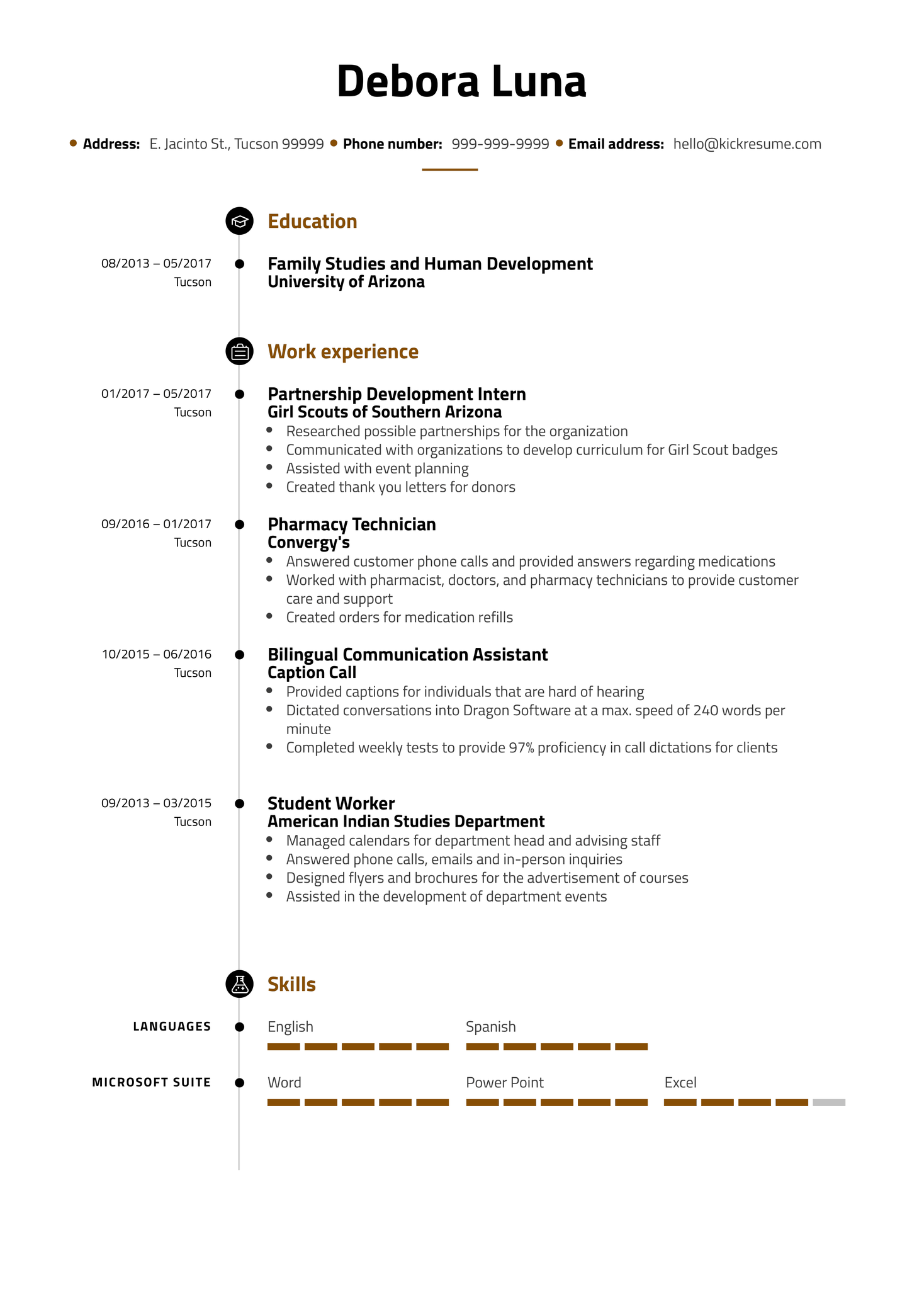 Service Coordinator Resume Example