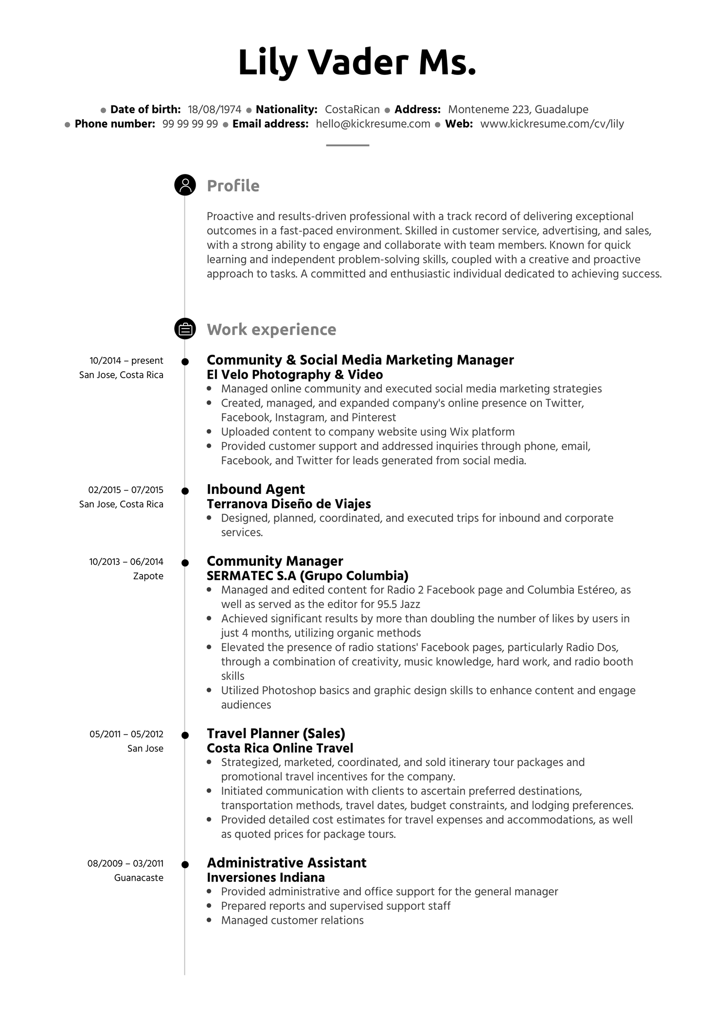 Administrative Assistant Resume Example