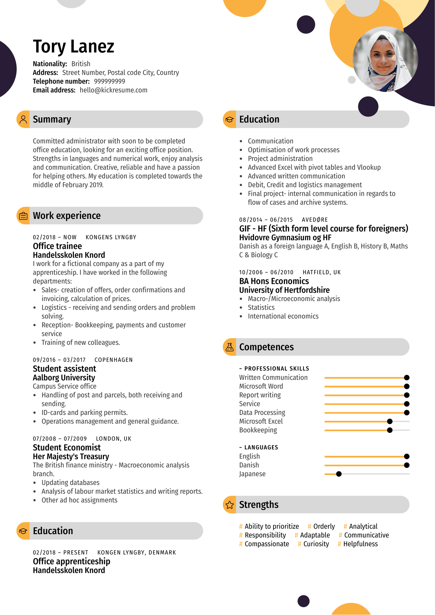 Office Assistant Resume Example