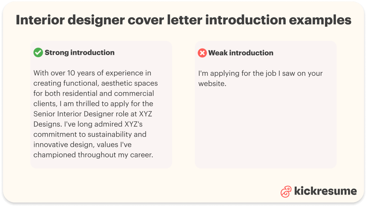 interior designer cover letter introduction examples