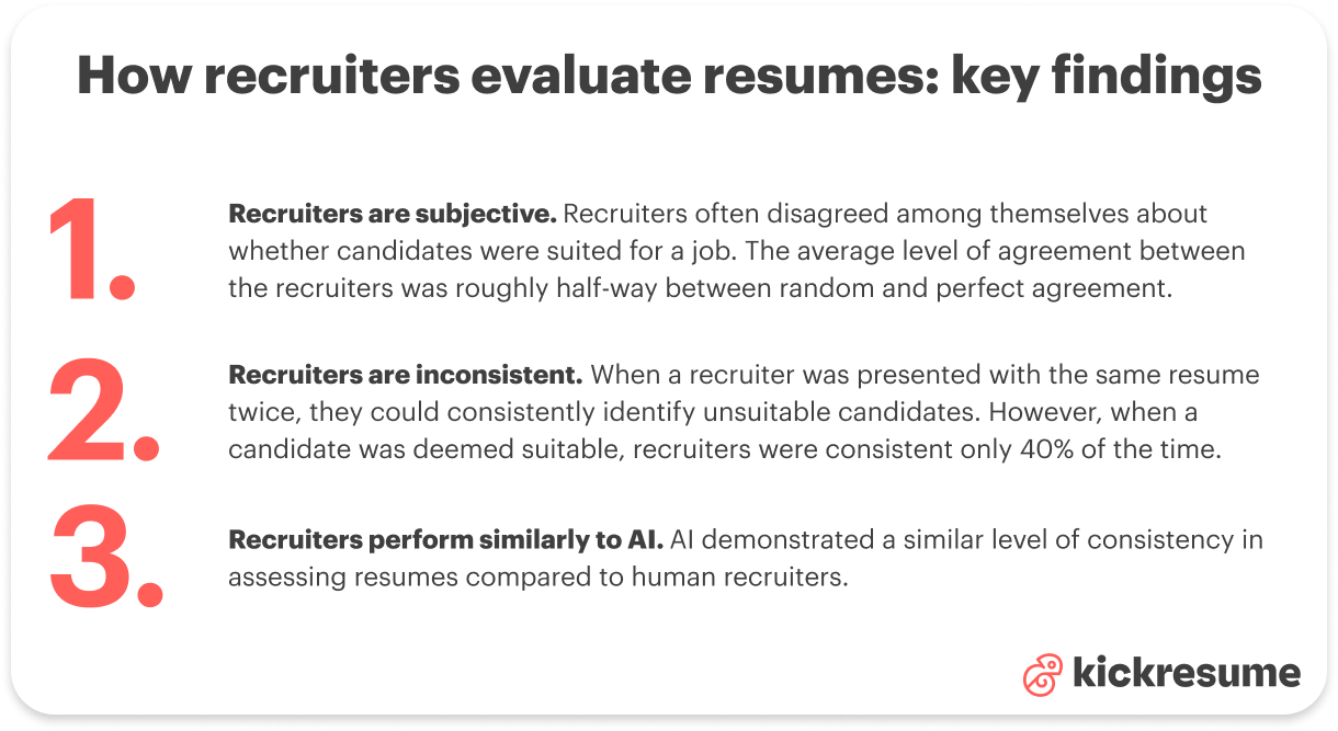 recruiters consistency study key findings