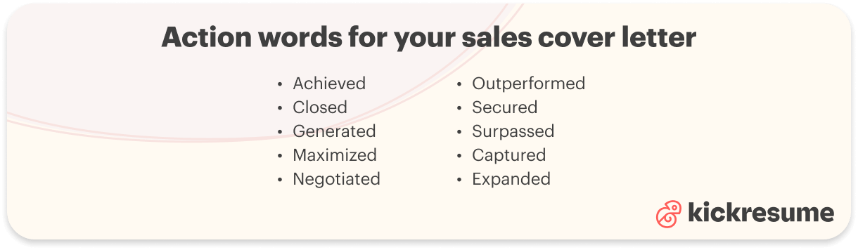 Sales action words