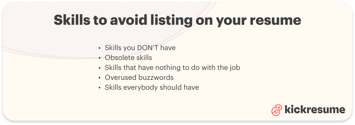 skills to avoid listing on your resume