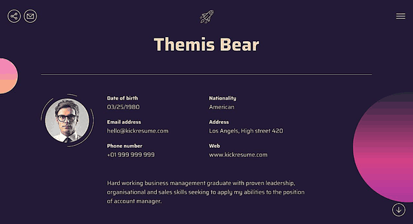 Preview of a functional cover letter template with minimalistic look and professional feel