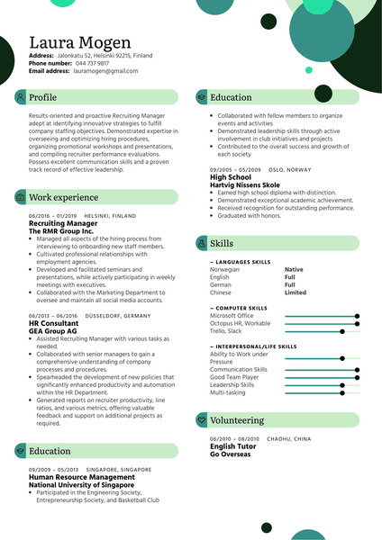 Recruiting Manager Resume Template