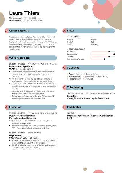 Recruitment Specialist Resume Sample