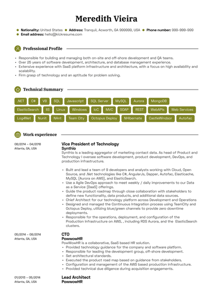 Sr. Platform Architect Resume Sample