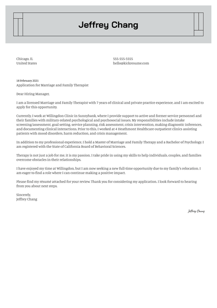 Mechanical Engineering Intern at TaylorMade Cover Letter Sample