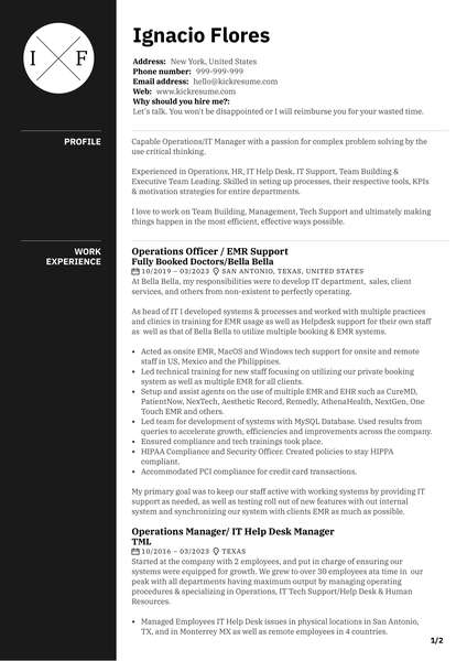 IT Help Desk Bilingual Support at Patriot LLC Resume Sample