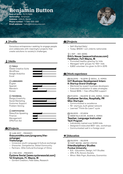 Event Staff Resume Template