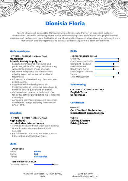 RXinsider Multimedia Specialist CV Sample
