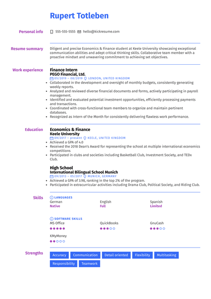 University Student CV Template