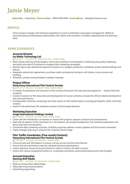 Project Manager Resume Sample (Hired)