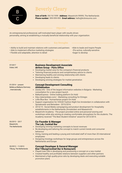 Marketing Manager Resume Sample